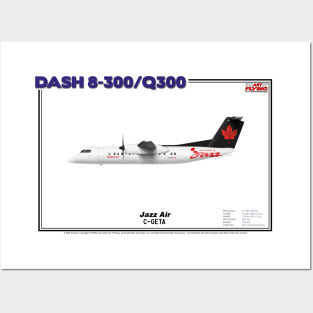 DeHavilland Canada Dash 8-300/Q300 - Jazz Air (Art Print) Posters and Art